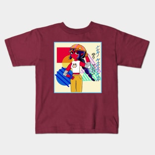 Yuri Marzipan and Oni - Cool Gal (Original w/ streaks) Kids T-Shirt